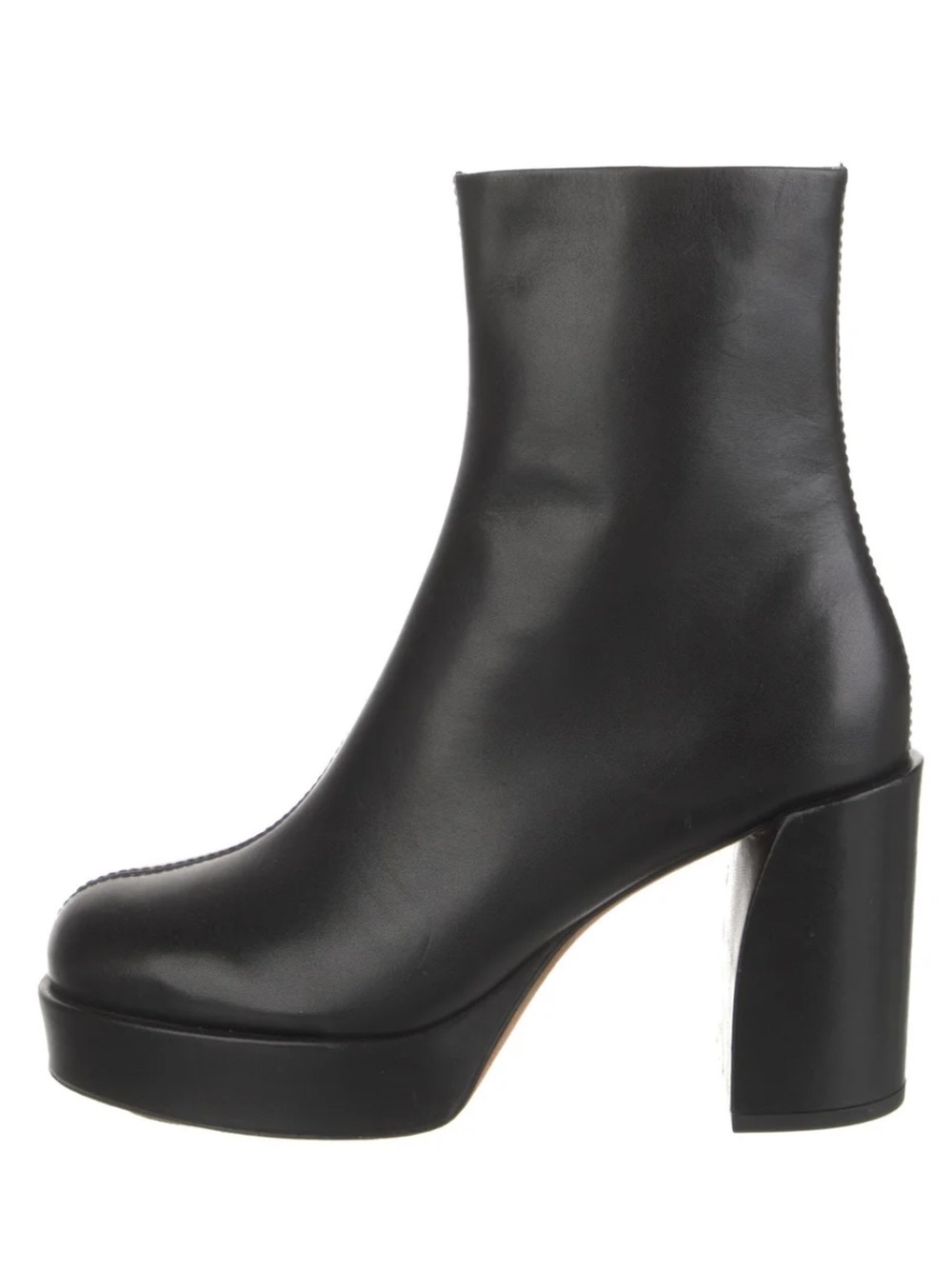 3.1 Phillip Lim Black Platform Ankle Boots with Block Heel